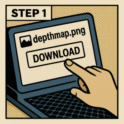 Laser-ready depthmap files for grayscale engraving projects